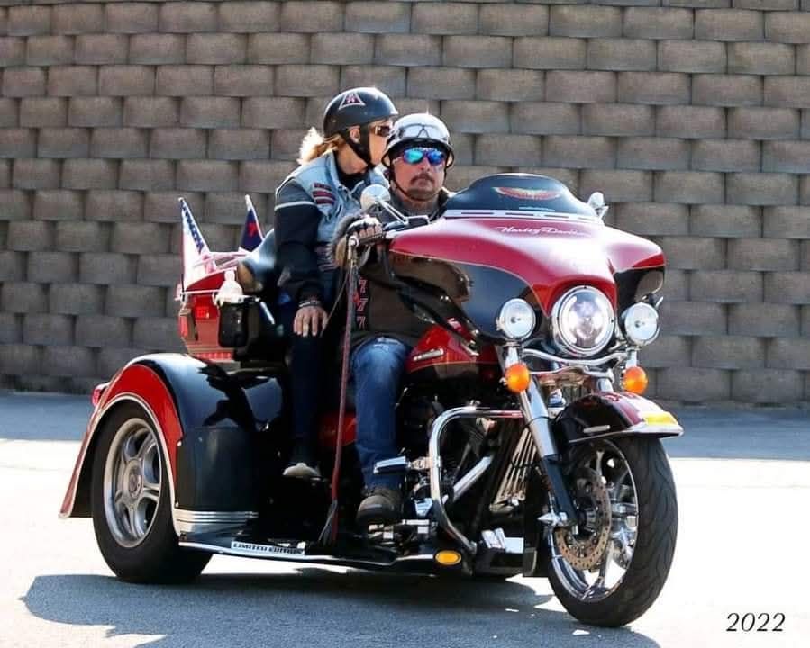 Lou Imbrogno riding a motorcycle